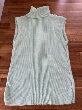 Vintage Sears Mint Green Ribbed Turtleneck Sweater